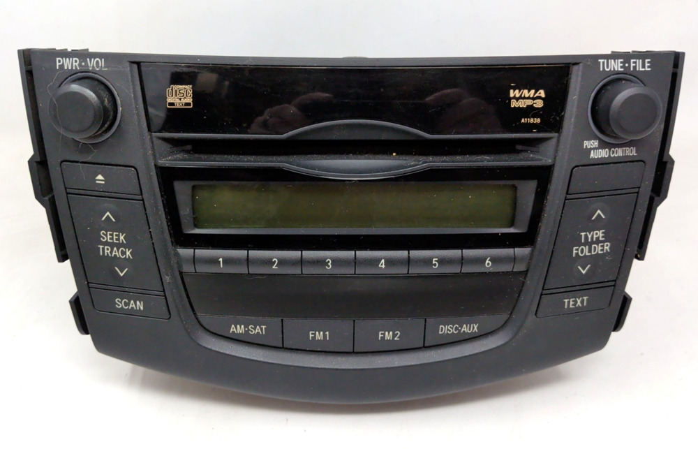 2009-2010 Toyota RAV4 AM FM Radio Receiver Single Disc CD Player 86120-0R070 OEM